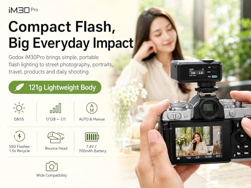 Godox Flash Godox iM30 Pro iM30Pro Camera Flash，AUTO/Manual, for zv1 zve10