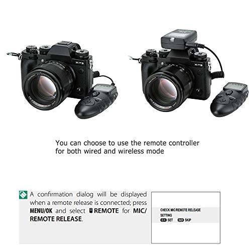 JJC Wireless Intervalometer Timer Remote Shutter for Fuji X-T5 X-T4 X100VI For Select Fujifilm Camera