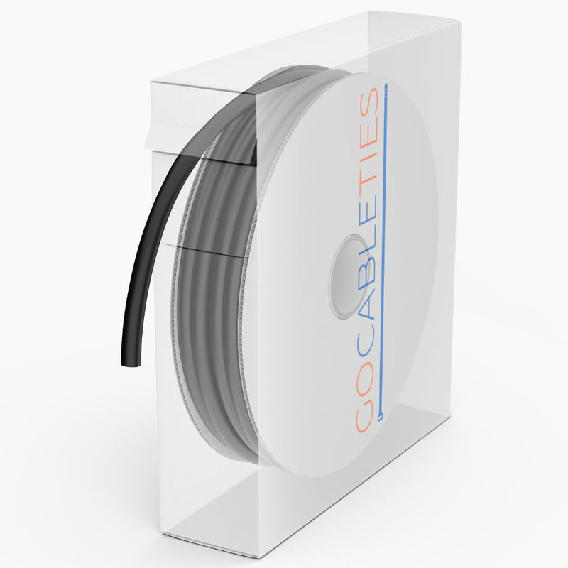 High Quality 2:1 Ratio Mini Heat Shrink Tubing Roll, Inner Diameter Range, Lengths and Colours, High Quality Cable Wrap by Gocableties Black 4,8 mm