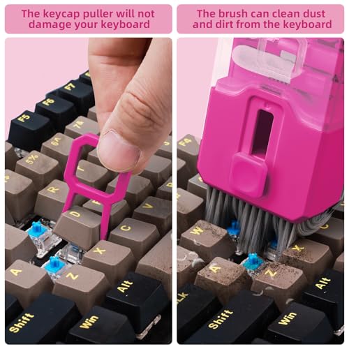 Keyboard Cleaner & Laptop Cleaning Kit, All-in-1 for Computer PC, HotPink