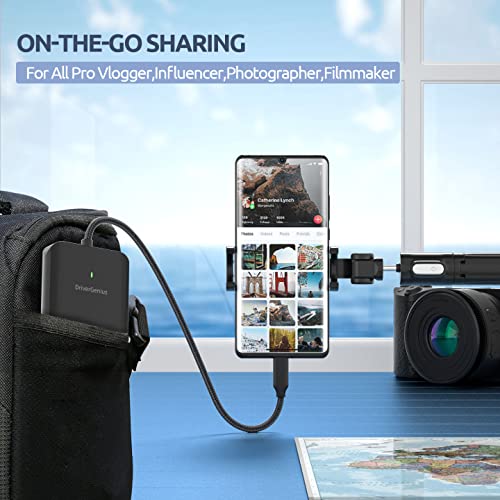 DriverGenius HB080 | 3-in-1 Compact Flash (CF-I) Card Reader USB-C UHS-II SD/MicroSD Card Reader for DSLR Camera - Metal, Win & Mac