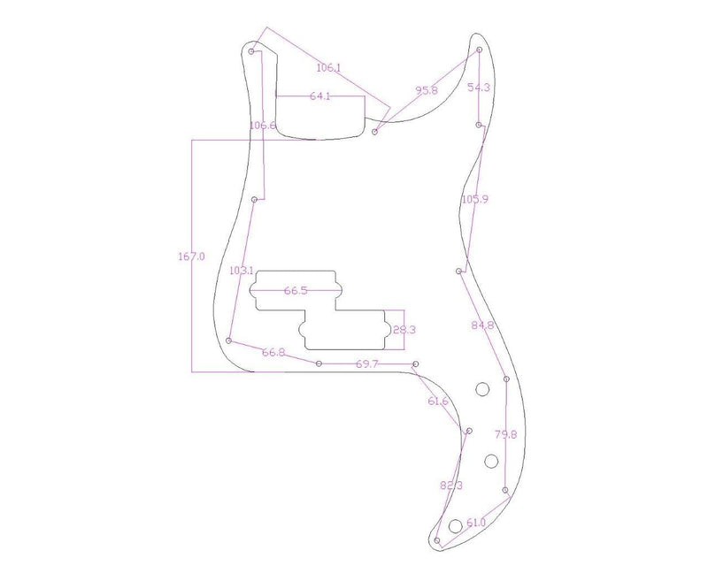 KAISH Premium 13-Hole Metal Diamond Plate Modern Style Standard Precision P Bass Pickguard Aluminium Anodized PB Pickguard for American FD P Bass Black