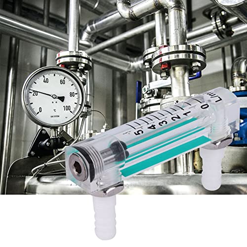 Gas Flow Meter, LZQ-1 Flow Meter 1~5 LPM Flow Meter Oxygen Carbon Dioxide Measuring Flow Meter for Measuring Controlling Gas Flow