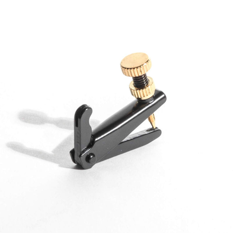 MI&VI Violin Fine Tuners - Stainless Steel Adjusters, Black/Gold, 4 Pcs (3/4-4/4 Size) Black/Gold, Size 3/4-4/4