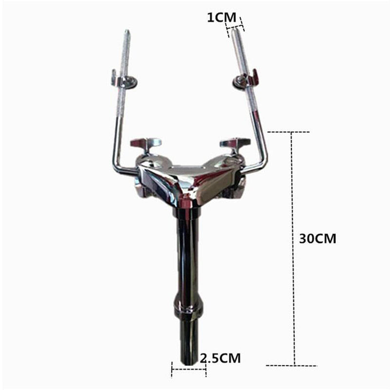Metal Tom Drum Holder Mount Stable Sturdy for Tom Drum Instrument DIY Replaces Parts, Double Tom Holder