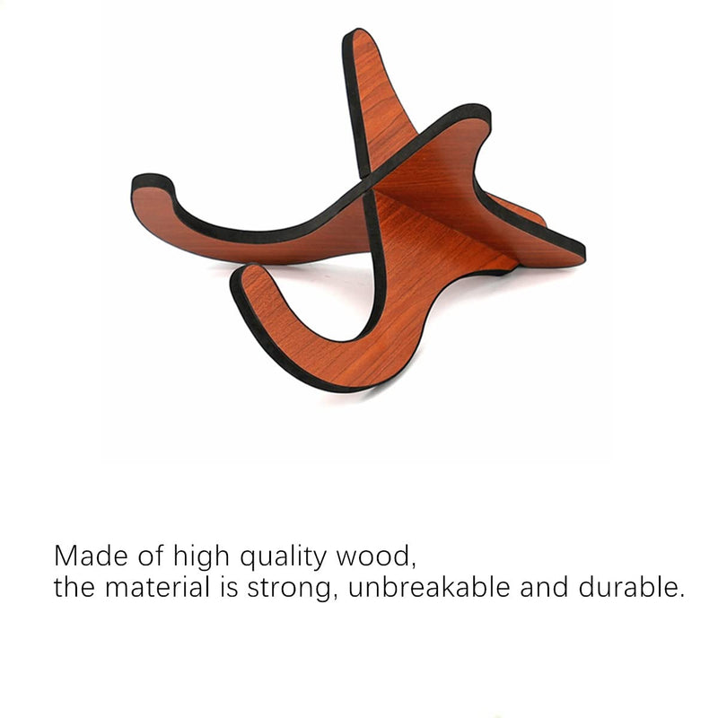 Ukulele Stand, Mahogany Foam Ukulele Stand, Portable Wooden Ukulele Stand for Ukulele, Mandolins and Violins