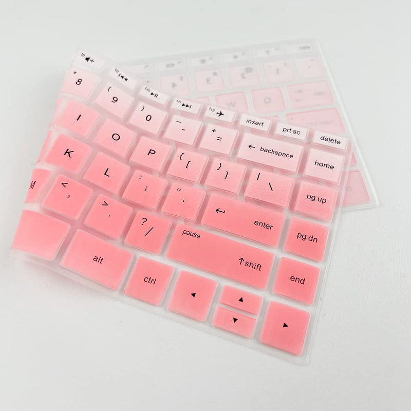 Keyboard Cover for HP Pavilion x360 14 & HP Laptop 14 14-dk 14m-dh 14-dq 14-fq 14-cd/ce/cf 14t-dh200 14-dq2053cl 14-dk0002dx 14m-dh1003dx 14t-dq300 14z-fq000 14m-cd0003dx 14-fq0032ms 14-cf2033wm GradualPink