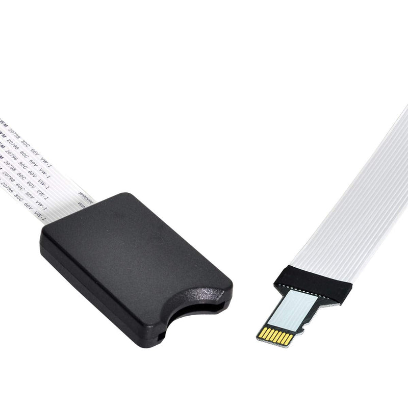 CY Memory Card Kit Micro-SD TF Male to SD Female Extension Soft Flat FPC Cable Extender 25cm