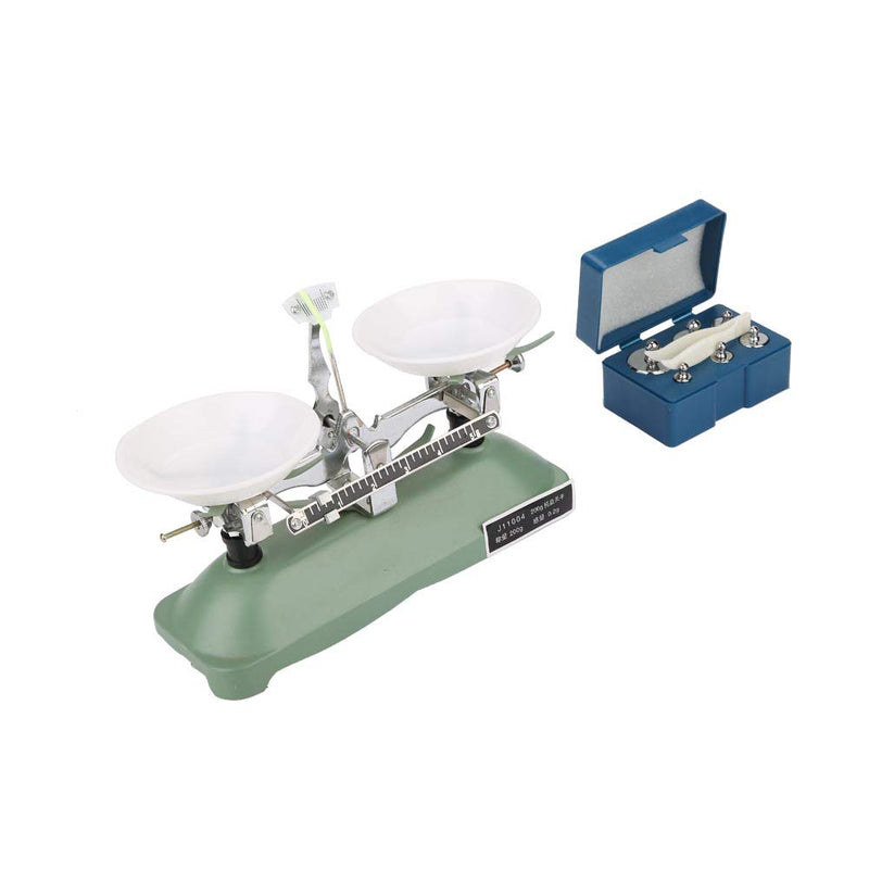 Laboratory Mechanical Balance Scale, 200g/0.2g Mechanical Tray Balance Scale with Weights, Chemical Physics Laboratory Teaching Aid, Precision Weight Measurement