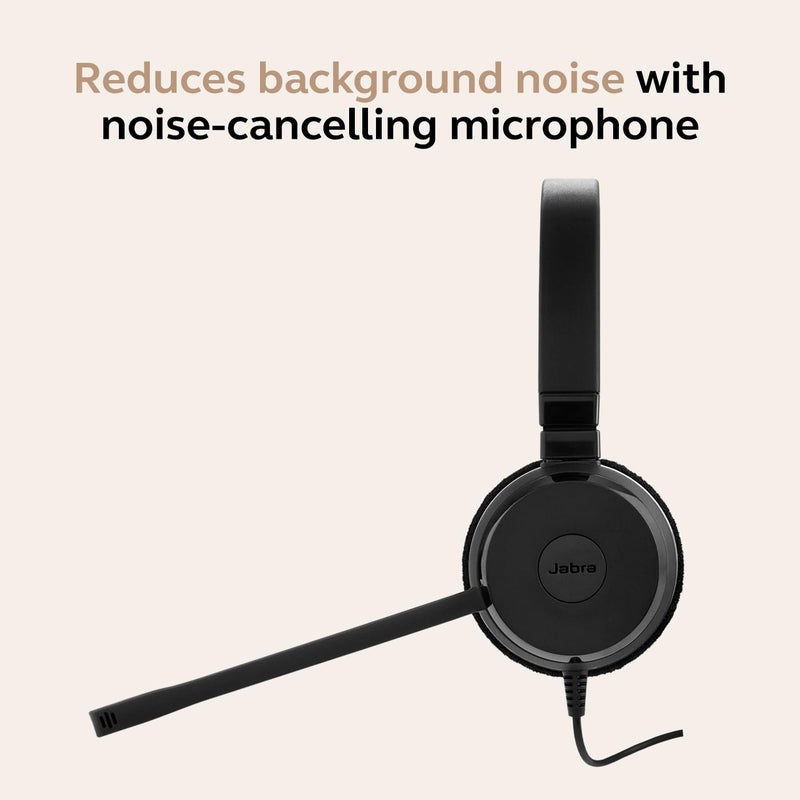 [AUSTRALIA] - Jabra Evolve 20 Wired Headset (2025 Edition) - Single-Ear Set for Office and Work from Home - Call Control - Certified for MS Teams - USB-C/A Connectivity - Black Mono Teams Certified 