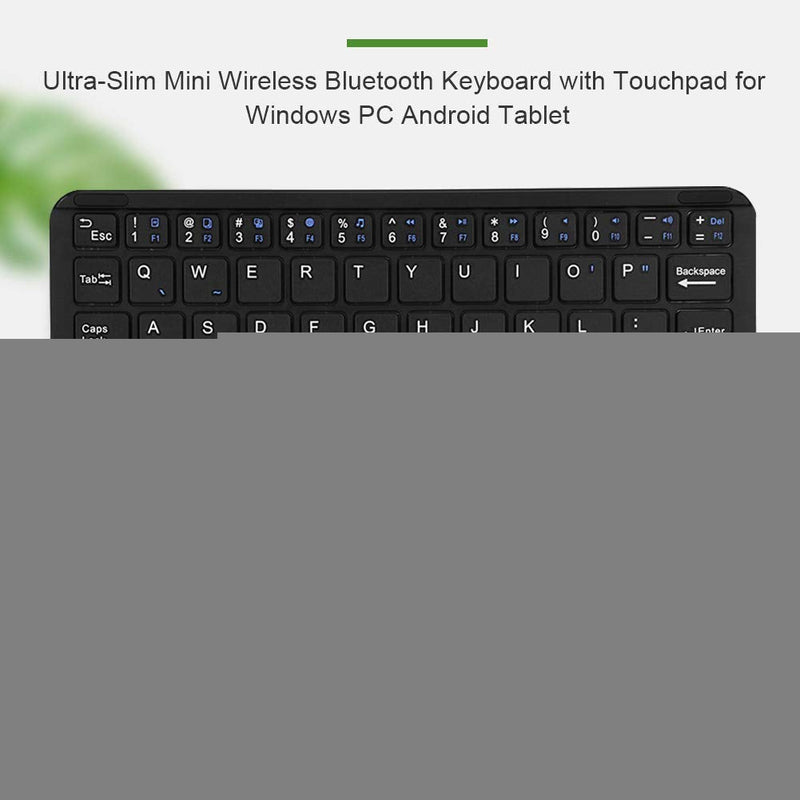 Bewinner Small Bluetooth Keyboard,Ultra-Slim Mini Wireless Bluetooth Keyboard with Touchpad for Windows PC Android Tablet,Easy Storage and Use When Traveling