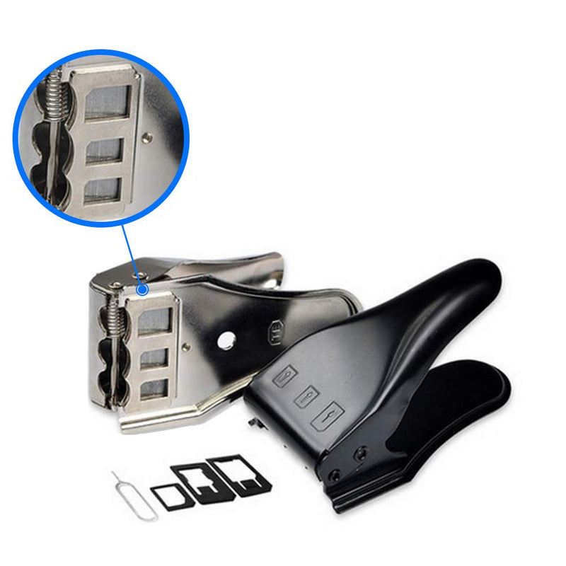 MMOBIEL Universal 3 in 1 / Standard/Micro/Nano Sim Card Cutter incl. 3 SIM Adapters and 1 SIM Card Eject Pin