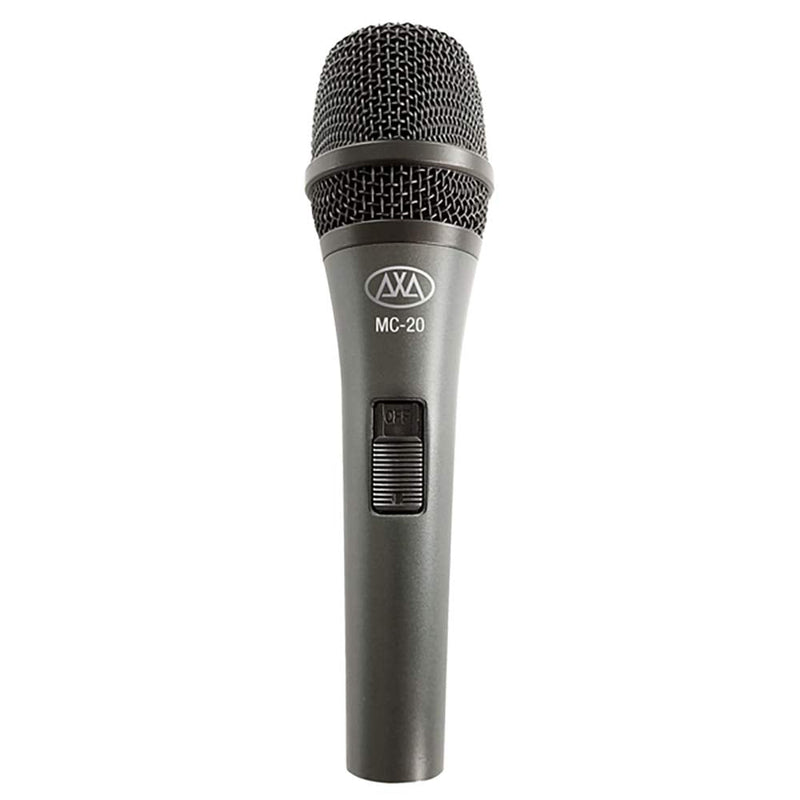 AxcessAbles Dynamic Wired Handheld Microphone with 10ft Mic Cable, On/Off Switch, and a Carry Pouch | Dynamic Singing Microphone | DJ Mic| Mic for Singers |AxcessAbles MC-20 1 Dynamic Microphone