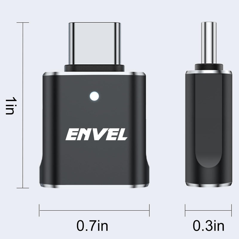 [AUSTRALIA] - ENVEL USB to USB C Adapter, USB 3.0 5Gbps High Speed Data Transfer, OTG Converter Thunderbolt3 to USB Female Compatible with Apple iWatch iPhone 15 Pro Max iPad Air 4 5 Mini 6 (Black, USB C Male) Black 