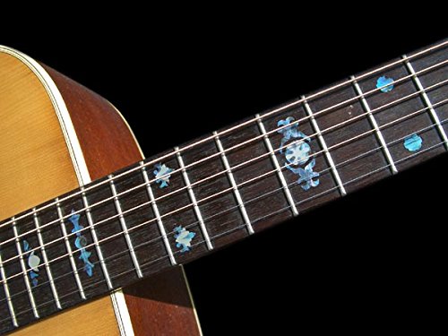 Jockomo Old Banjo Type Guitar Inlay Sticker Abalone Blue
