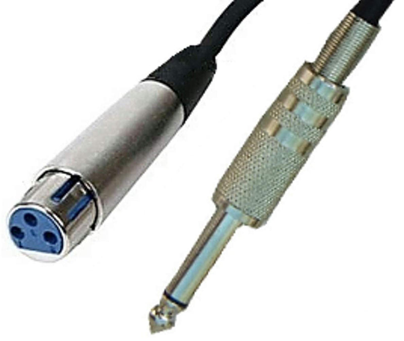 2 Pack Studio Z Microphone Cable 20Ft Female XLR to 1/4 Inch TS Male Mono 3 PIN Flexible Mic Cable Unbalanced Interconnect Wire Mic Cord for Dynamic Sound Built to Last (2 Pack) 2 Pack
