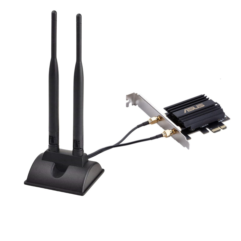 TECHTOO WiFi Antenna Dual Band 2.4GHz - 5.8GHz with RP-SMA Connector Magnetic Base for Wireless Network Router - USB Adapter - PCI PCIe Cards - Signal Booster - Access Point - Wireless Range Extender 2.4/5.8GHz Dual-Antenna