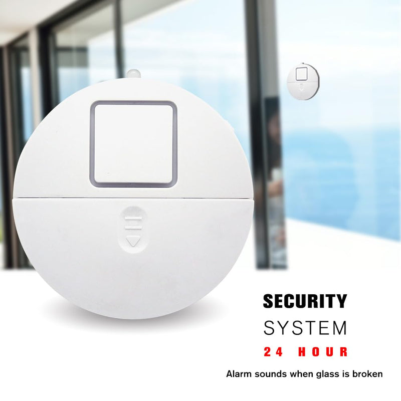 [AUSTRALIA] - EVA LOGIK Modern Ultra-Thin Window Alarm with Loud 120dB Sound and Vibration Sensors Compatible with Virtually Any Window, Glass Break Alarm Perfect for Home, Office, Dorm Room- 8 Pack 