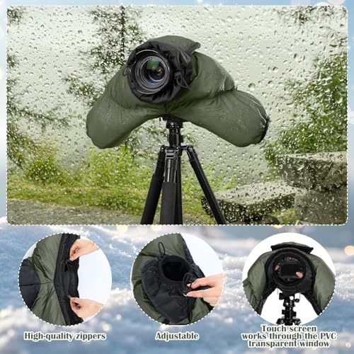Copkim Professional Camera Rain Cover Thickened Waterproof Cold Proof Warm Cover Snow or Sound Proof Sleeve for More DSLR Cameras with 24-70mm 24-105mm 15-85mm 18-135mm 55-205mm 70-200mm