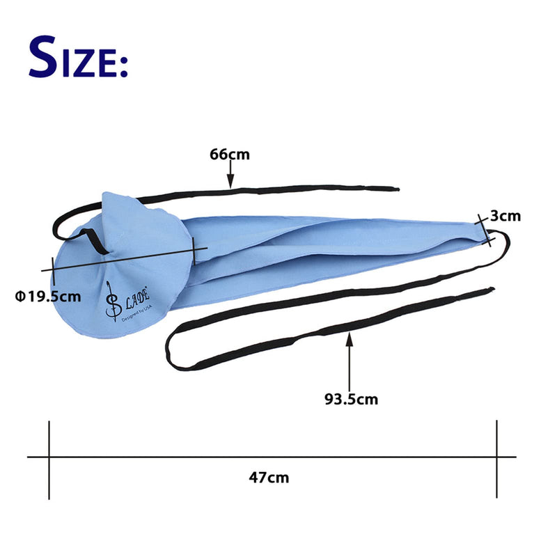 Saxophone Swab Cleaning Cloth Swab for Inside Tube Cleaning Care Tool for Sax/Straight Saxophone Blue