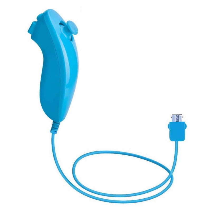 [AUSTRALIA] - Remote Controller for Wii, Wii Remote and Nunchuck Controllers with Silicon Case and Strap for Wii and Wii U (Blue) Blue 