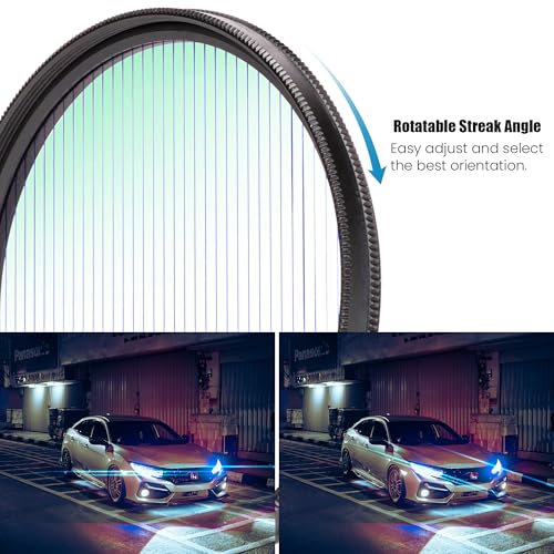 Walking Way 49mm Variable Blue Streak Filter, Rotating Cinematic Flare