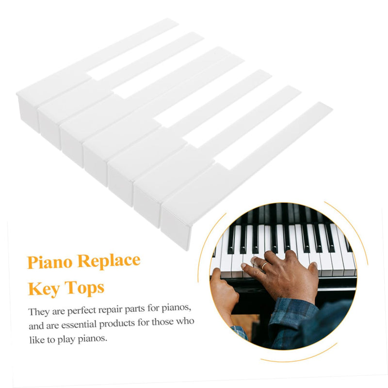 [AUSTRALIA] - SUPVOX 52Pcs piano white piano key caps key veneers board new s board board accessories tops matte Instrument supplies Acrylic 