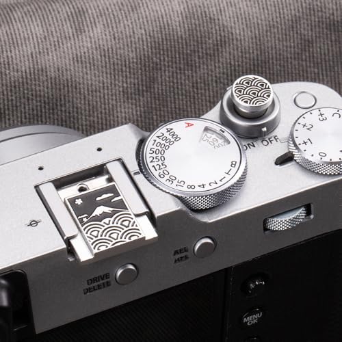 Cloud Pattern Hot Shoe Cover Shutter Button for Fujifilm XT50 X100VI YH Hot Shoe Cover and Botton