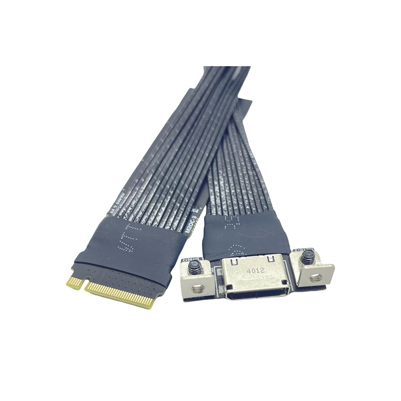 JMT M.2 NVMe M Key to Oculink 4i / SFF8611 Extension Cable PCIe4.0 X4 Gen3 4 Compatible with T10 / SAS-4 SFF-8612 (15cm) 15cm