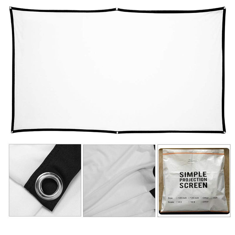 [AUSTRALIA] - 50" x 89" Holographic Rear Projection Screen, with Mounting Foldable and Portable Anti Crease Indoor Projection Double Sided Video Projector Screen, for Projecting Halloween Videos, Film Night 100 Inch 