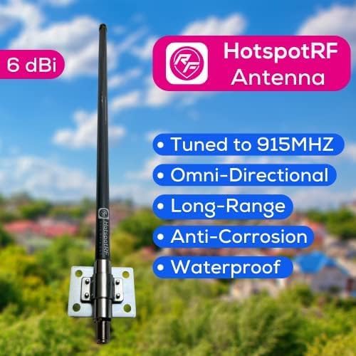 [AUSTRALIA] - Tuned 915MHz LoRa Antenna | Omnidirectional Antenna with Low Signal Loss and VSWR Under 1.2 | IoT Antenna Compatible with Helium Network | 6 dBi with N-Female Connection 
