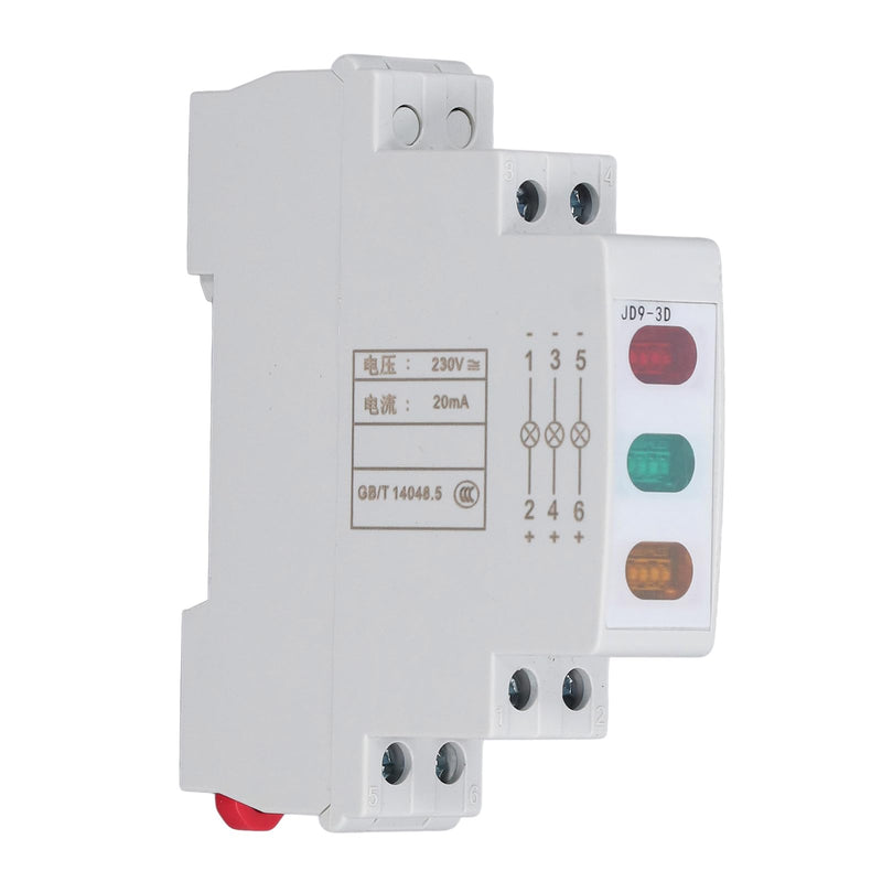 DIN Rail Indicator Light, Red Yellow Green LED Indicator Lamp for AC 50Hz 60Hz Circuits, LED Guide Rail Indicator Lights for Magnetic Starter Contactor