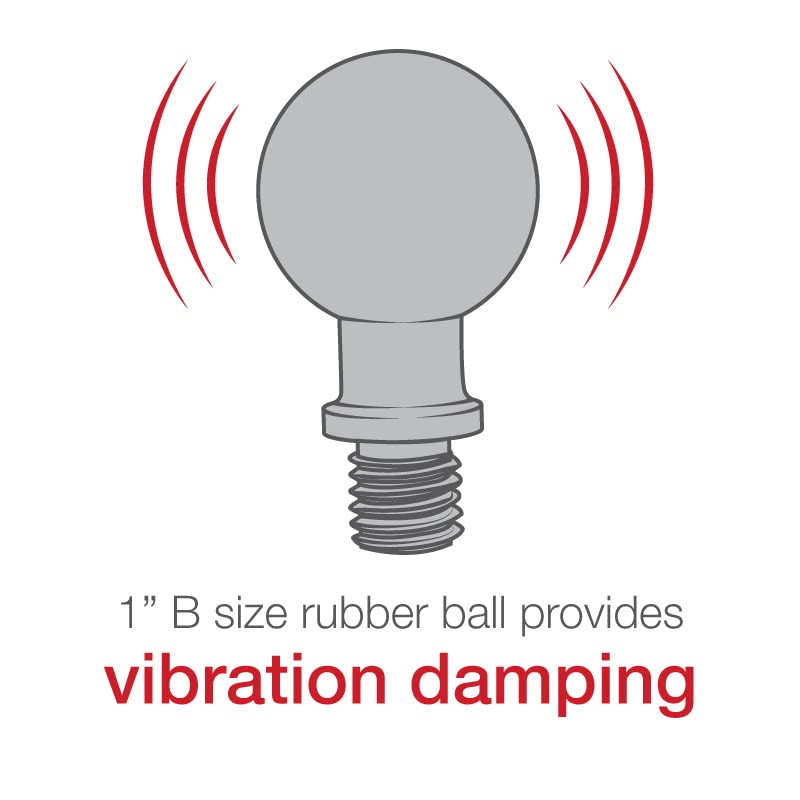 RAM Ball Adapter with M10 X 1.25" Threaded Post
