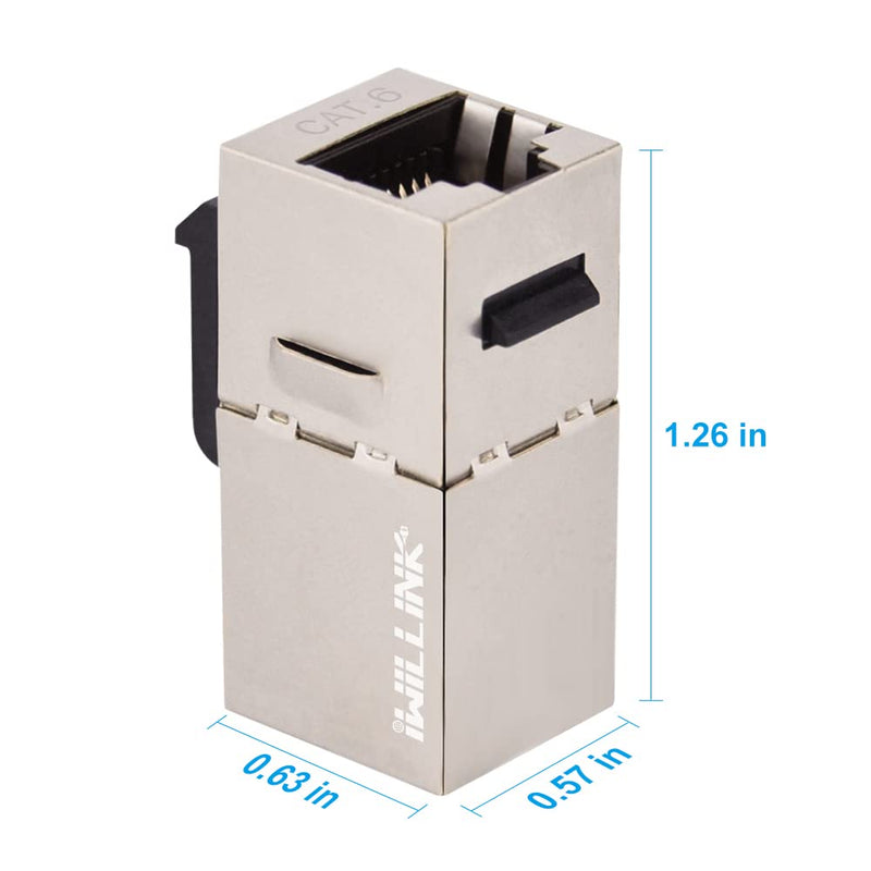 Iwillink (25 Pack) RJ45 Cat6 Shielded Coupler and 25-Pack RJ45 Cat6 Keystone Coupler