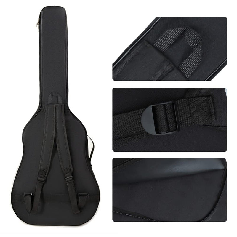 [AUSTRALIA] - 41 Inch Padded Acoustic Guitar Backpack Water-Resistant Thick Gig Bag Soft Cover Black Electric Guitar Gear Bag Kids Guitar Travel Case Dual Adjustable Shoulder Strap Bag with Zipper 41 inch 