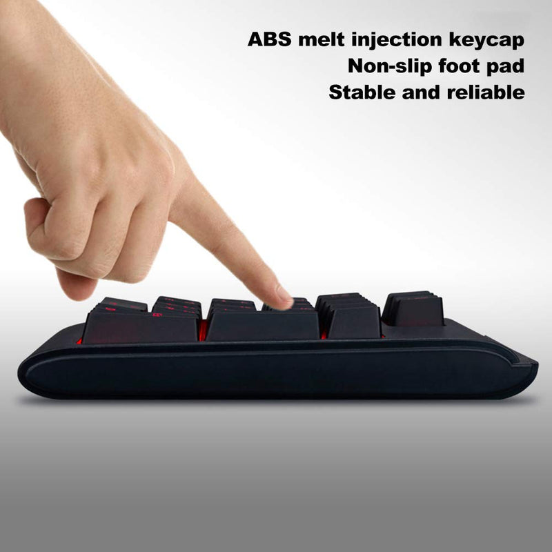 Pocket Backlit Numeric Keypad, 19 Key Number Pad USB Wired Extended Layout Keypad for Laptop and Cashier