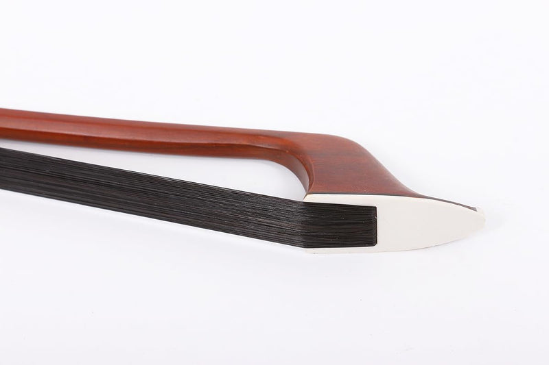 [AUSTRALIA] - Upright Double Bass German Bow 3/4 size Powerful Sound Black Natural Mongolia Horse Hair Brazilwood stick Well balance Ebony frog Nice shell inlay(black hair) black hair 