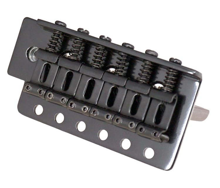 Guitar Tremolo Bridge Set - Strat Tremolo System for Fender Stratocaster/Squier Electric Guitar, American Standard Replacement (Black) Black