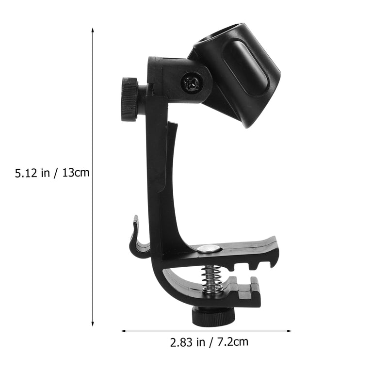 Vaguelly 6 Pcs Classic Black Metal + Plastic Drum Microphone Clip, Adjustable Mic Mount, Anti-Shock, Suitable for Most Drums & Percussion 13X7.2X2.5CMx3pcs Blackx3pcs