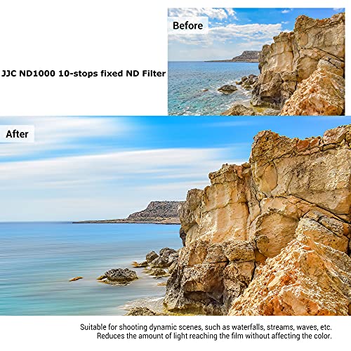 JJC 72mm ND Filter ND1000 Fixed 10-Stop Neutral Density for Camera Lens