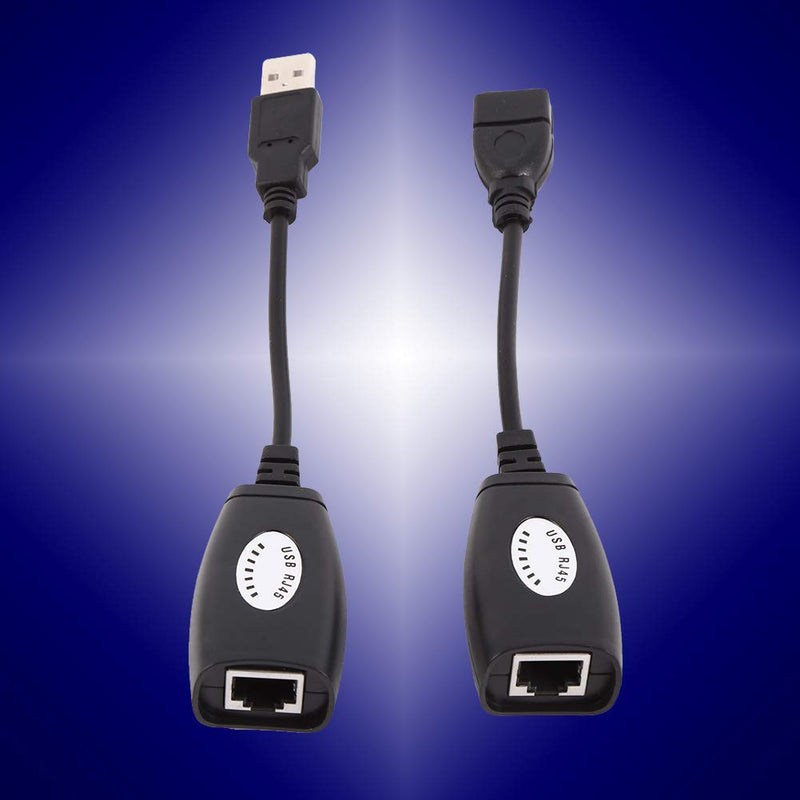 Richer-R USB to RJ45 Adapter,USB 2.0 to RJ45 Ethernet Extension Extender Network Adapter Cable Wired LAN Ideal for Use with USB Cameras, Printers, Web Cameras, Keyboard, Mouse Extensions