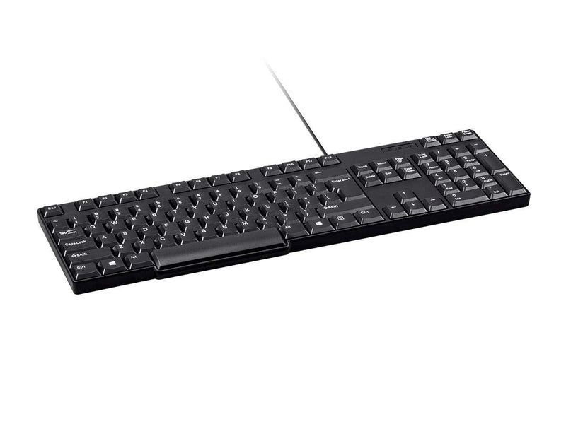 Monoprice Essential USB Keyboard - Black, Comfortable Key Action, Ideal Key Layout, Simple Wired Operation, Functional Form Factor