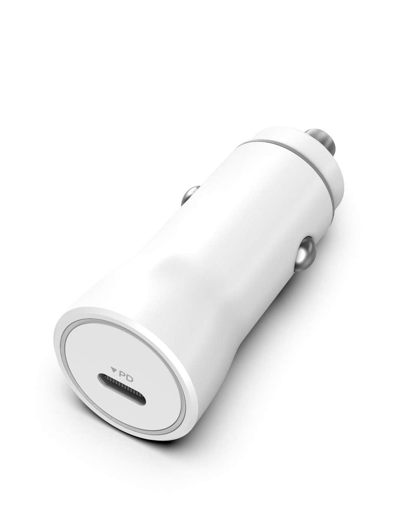 Galvanox Ultra-Fast iPhone Car Charger with Lightning to USB Type-C Cable (MFi Apple Certified) Rapid Charging Power Adapter (for iPhone 14/13/12/11,Pro/Pro Max/Plus/SE, iPad)