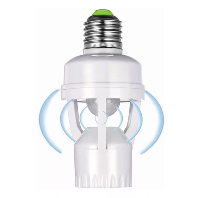 E27 LED Lamp, Light Bulbs with Motion Sensor, Adjustable Automatic On/Off Light Control Sensor, E27 Socket Screw for Garage, Basement, Stairs and Storage Room