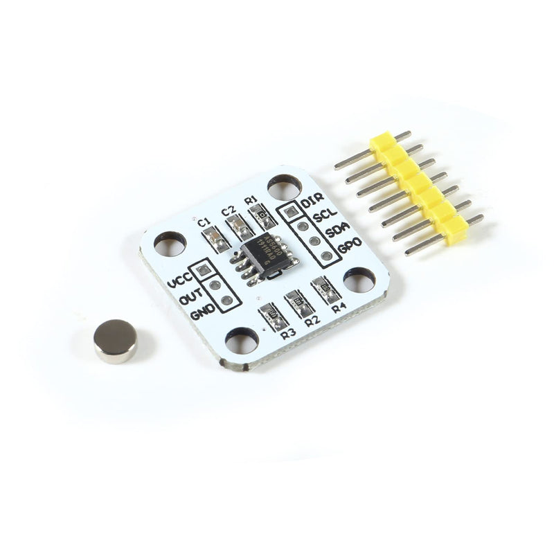 5Pc AS5600 Encoder Magnetic Induction Angle Measuring Sensor Module 12 Bit High Precision with Magnet (5 Pieces) 5 pieces.