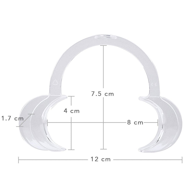Vicloon Cheek Holder Mouth Angle Holder for Mouth Opener Challenge, 10 Pieces Dental C-Shape Mouth Opener for Teeth Whitening (Transparent) Transparent