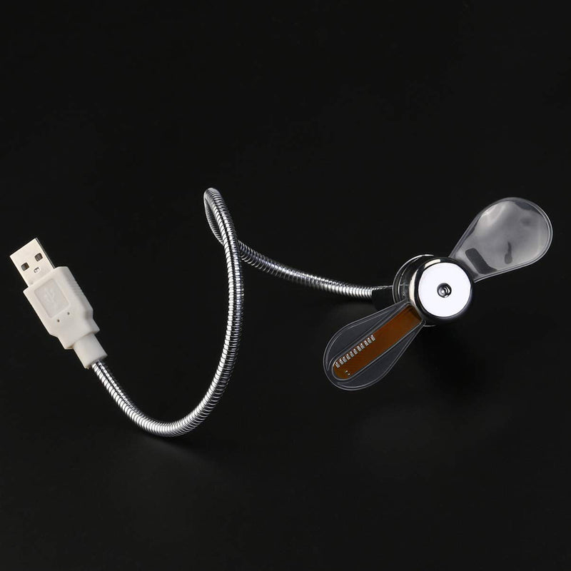 POPETPOP USB Clock Fans, Mini USB Fan Programmable Edit LED Display Fan Portable Cooling Fan for Office Home