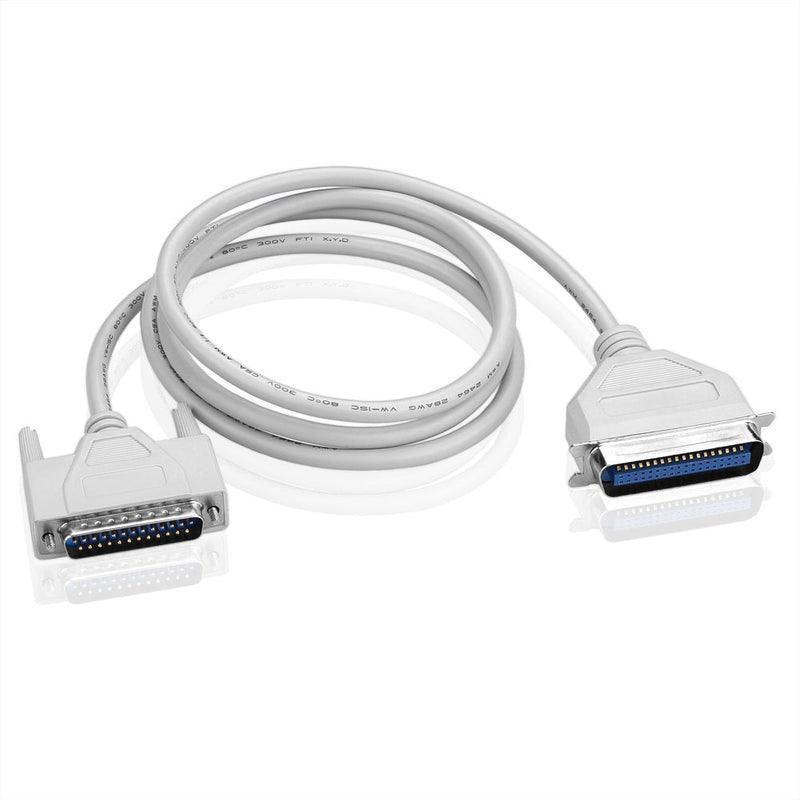 DB25 Male to Centronics 36 Female Parallel Printer Cable IEEE1284 LPT Parallel Printer (9ft 2.7m)