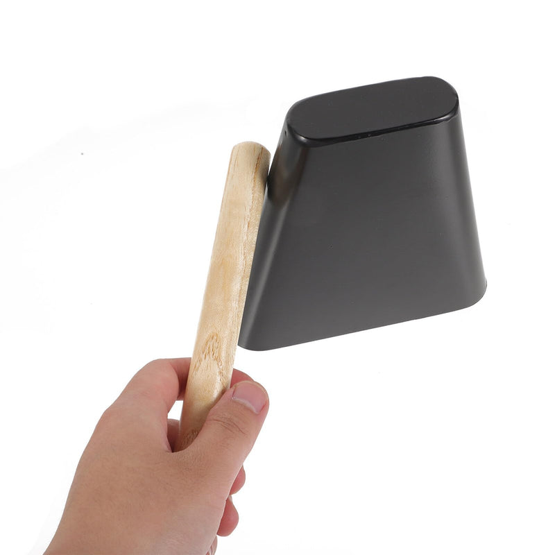 [AUSTRALIA] - Metal Steel Cow Bell with Drum Stick Noise Makers Handheld Musical Instrument Percussion Drumset Cow Bells for Sporting Events Wedding Party Concert 