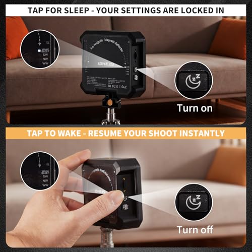 LM01 Bi-Color LED Video Light with Magnetic Back – Attaches to Iron Stands, High CRI, Adjustable Color Temp & Brightness – for Content Creation & Vlogging